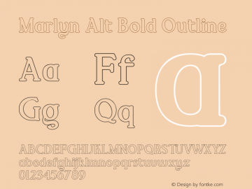 Marlyn Alt Bold Outline 1.000图片样张