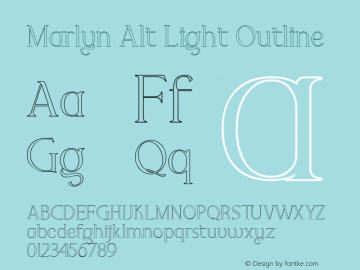 Marlyn Alt Light Outline 1.000图片样张