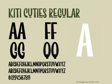 KitiCuties-Regular Version 1.000 Font Sample