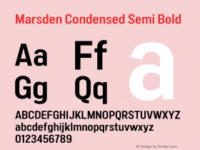 Marsden Condensed Semi Bold 1.000图片样张