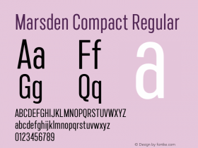 Marsden Compact 1.000 Font Sample