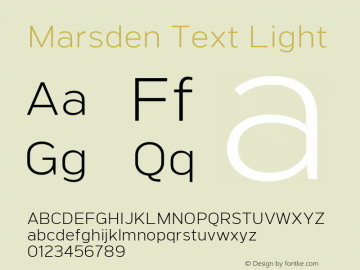 Marsden Text Light 1.000图片样张