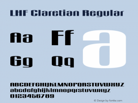 LHF Claretian Regular Version 1.000;PS 001.000;hotconv 1.0.38图片样张