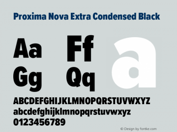 Proxima Nova ExCn Black Version 3.019;hotconv 1.0.109;makeotfexe 2.5.65596 Font Sample
