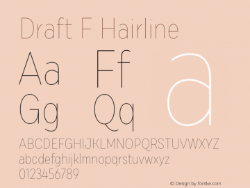 DraftF-Hairline Version 1.001 Font Sample