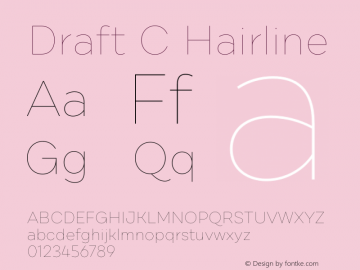 DraftC-Hairline Version 1.001 Font Sample