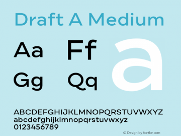 DraftA-Medium Version 1.001 Font Sample