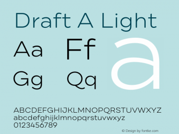 DraftA-Light Version 1.001 Font Sample