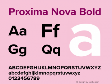 Proxima Nova Bold Version 3.019图片样张