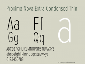 Proxima Nova ExCn Thin Version 3.019图片样张