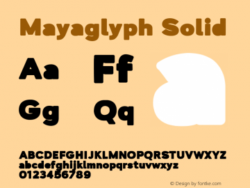 Mayaglyph Solid 1.000 Font Sample
