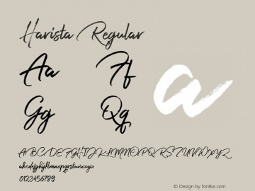 Harista Version 1.000 Font Sample