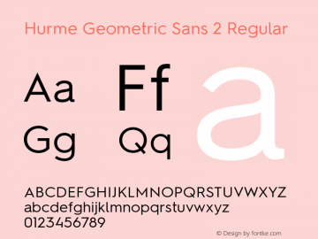 HurmeGeometricSans2 Regular Version 2.001图片样张