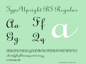 TypoUpright BT Version 1.01 emb4-OT图片样张