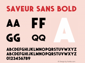 Saveur Sans Bold Version 1.002;PS 001.002;hotconv 1.0.88;makeotf.lib2.5.64775图片样张