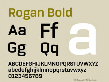 Rogan Bold Version 1.000图片样张
