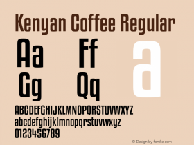 KenyanCoffeeRg-Regular Version 5.000 Font Sample