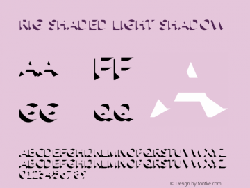Rig Shaded Light Shadow Version 2.000;PS 002.000;hotconv 1.0.88;makeotf.lib2.5.64775 Font Sample