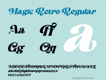 Magic Retro Slant Version 1.014 Font Sample