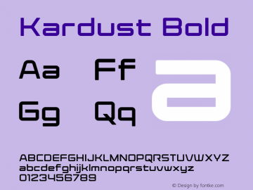 Kardust Expanded Bold Version 1.70;June 19, 2021;FontCreator 13.0.0.2683 64-bit图片样张