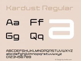 Kardust Expanded Version 1.00;June 19, 2021;FontCreator 13.0.0.2683 64-bit图片样张