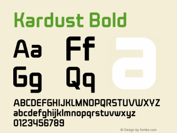 Kardust Condensed Bold Version 1.00;June 19, 2021;FontCreator 13.0.0.2683 64-bit图片样张