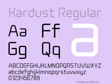 Kardust Condensed Light Version 1.00;June 19, 2021;FontCreator 13.0.0.2683 64-bit图片样张