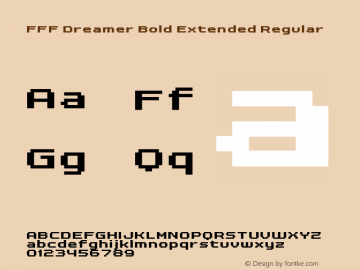 FFF Dreamer Bold Extended Regular 1 Font Sample