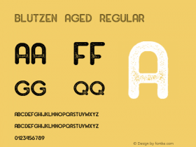 Blutzen Aged Version 1.00;November 16, 2018;FontCreator 11.5.0.2427 64-bit Font Sample