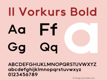 II Vorkurs Bold Version 1.042;Fontself Maker 3.5.1图片样张