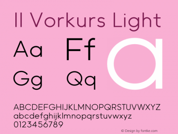 II Vorkurs Light Version 1.023;Fontself Maker 3.5.1图片样张