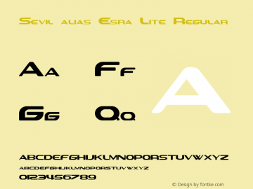 Sevil alias Esra Lite Regular Version 5 - 2004 - Unlimited Font Sample