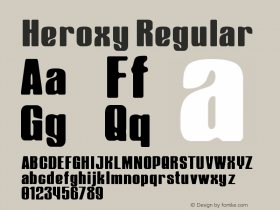 Heroxy-Regular Version 1.000图片样张