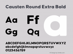 Causten Round Extra Bold Version 1.000;hotconv 1.0.109;makeotfexe 2.5.65596图片样张