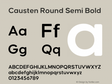 Causten Round Semi Bold Version 1.000;hotconv 1.0.109;makeotfexe 2.5.65596图片样张