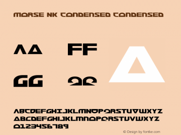 Morse NK Condensed Condensed 2 Font Sample