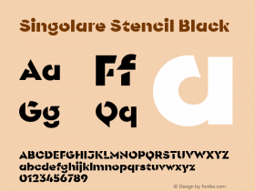 Singolare Stencil Black Version 1.000;hotconv 1.0.109;makeotfexe 2.5.65596图片样张