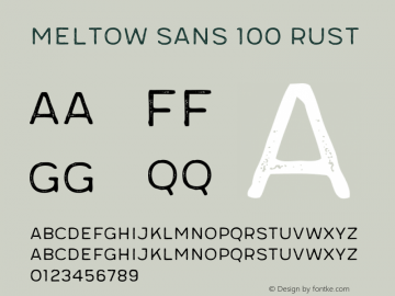 Meltow Sans 100 Rust 1.000图片样张