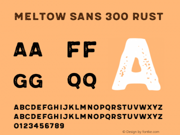 Meltow Sans 300 Rust 1.000图片样张