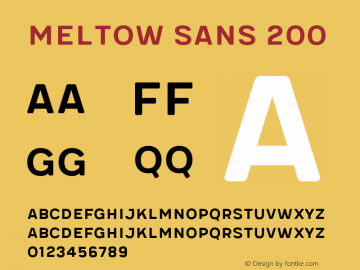 Meltow Sans 200 1.000图片样张