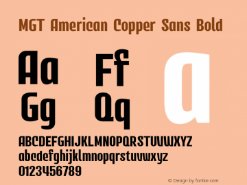 MGT American Copper Sans Bold 1.000图片样张