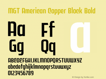 MGT American Copper Block Bold 1.000图片样张