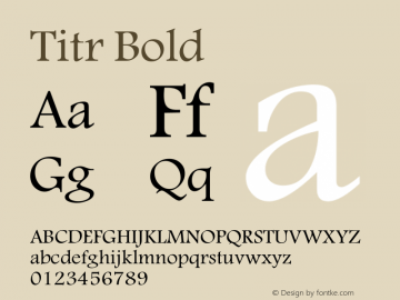 Titr Bold Macromedia Fontographer 4.1 16/09/97图片样张