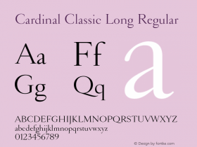 Cardinal Class Long Version 1.004;hotconv 1.0.109;makeotfexe 2.5.65596图片样张