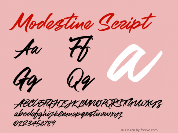 Modestine Script 1.000图片样张