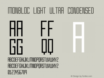 Monbloc Light Ultra Condensed 3.003图片样张