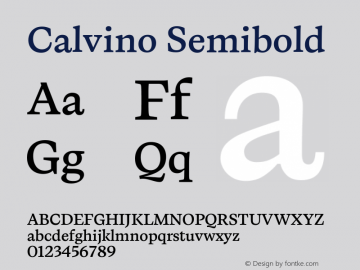Calvino Semibold Version 1.000图片样张