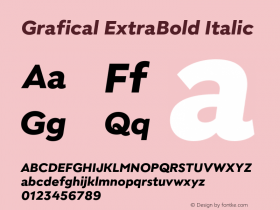 Grafical ExtraBold Italic Version 1.000;hotconv 1.0.109;makeotfexe 2.5.65596图片样张