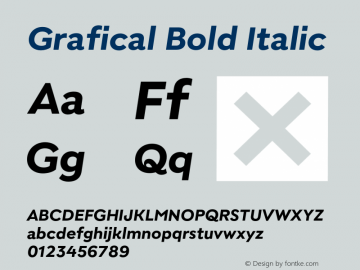 Grafical Bold Italic Version 1.000;hotconv 1.0.109;makeotfexe 2.5.65596图片样张