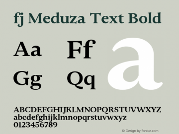 fj Meduza Text Bold Version 1.000图片样张